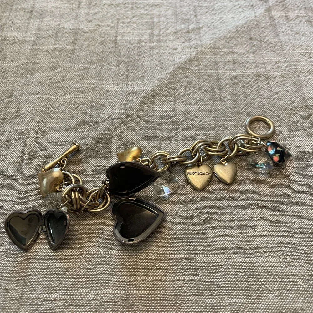 Betsey Johnson Gold and Silver Charm Bracelet - Picture 6 of 10
